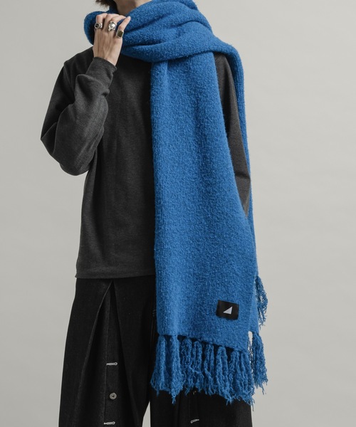 cii（シー）の「wool mix volume muffler / ウールミックスボリュームマフラー（マフラー・メンズ・ブラウン/オレンジ/ブルー/グレー/レッド/グリーン/グレイッシュベージュ/ブラック・FREE）」の19枚目の写真