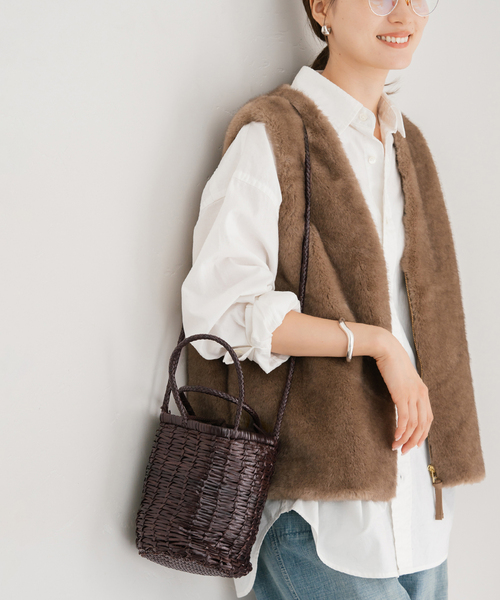 FRAMeWORK（フレームワーク）の「DRAGON/ドラゴン LINA MINI（ショルダーバッグ・レディース・ブラウン・FREE）」の4枚目の写真