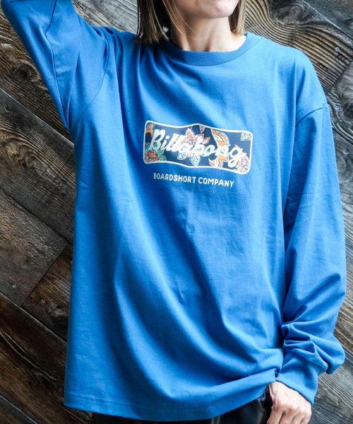 BILLABONG(ビラボン)の「BILLABONG メンズ SIGN ロンT 【OVER FIT】 【2025年秋冬モデル】/ビラボンロゴフロントプリント長袖ロンT(Tシャツ/カットソー・メンズ・ブルー系その他/クリーム/ホワイト・X-LARGE/LARGE/MEDIUM)」の3枚目の写真