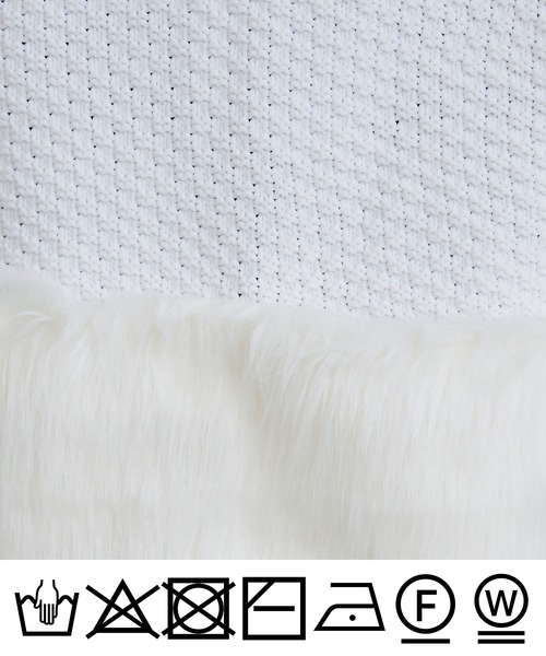 PICCIN PERLA（ピッチンペルラ）の「ファー切り替えカーディガン（カーディガン/ボレロ・レディース・ブラック/オフホワイト・M）」の18枚目の写真