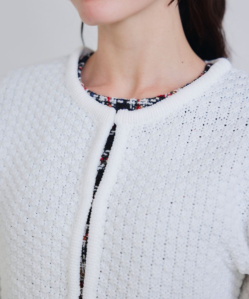 PICCIN PERLA（ピッチンペルラ）の「ファー切り替えカーディガン（カーディガン/ボレロ・レディース・ブラック/オフホワイト・M）」の14枚目の写真