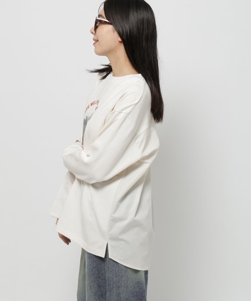niko and...(ニコアンド)の「バック布帛フォトプルオーバー(Tシャツ/カットソー・レディース・オフホワイト/ネイビー/ホワイト/チャコール・FREE)」の13枚目の写真