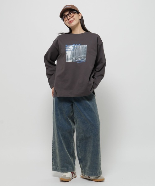 セール】バック布帛フォトプルオーバー（Tシャツ/カットソー）｜niko