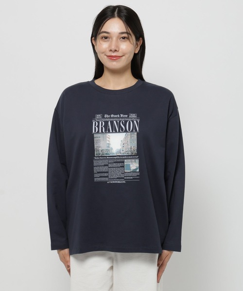 niko and...(ニコアンド)の「バック布帛フォトプルオーバー(Tシャツ/カットソー・レディース・オフホワイト/ネイビー/ホワイト/チャコール・FREE)」の20枚目の写真