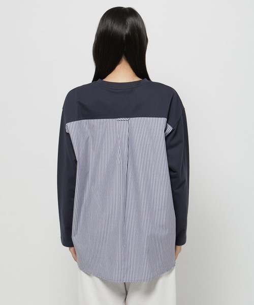 niko and...(ニコアンド)の「バック布帛フォトプルオーバー(Tシャツ/カットソー・レディース・オフホワイト/ネイビー/ホワイト/チャコール・FREE)」の22枚目の写真