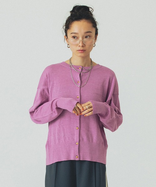 ROSE BUD(ローズバッド)の「LOGO KINT(ニット/セーター・レディース・ブラック/オフホワイト/ピンク・ONE SIZE)」の5枚目の写真