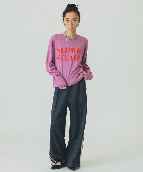 ROSE BUD(ローズバッド)の「LOGO KINT(ニット/セーター・レディース・ブラック/オフホワイト/ピンク・ONE SIZE)」の13枚目の写真