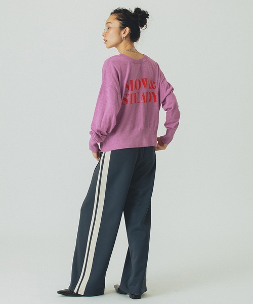 ROSE BUD(ローズバッド)の「LOGO KINT(ニット/セーター・レディース・ブラック/オフホワイト/ピンク・ONE SIZE)」の19枚目の写真