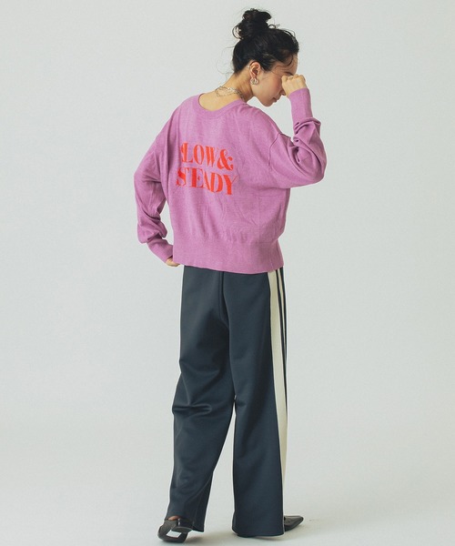ROSE BUD(ローズバッド)の「LOGO KINT(ニット/セーター・レディース・ブラック/オフホワイト/ピンク・ONE SIZE)」の20枚目の写真