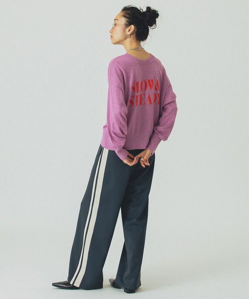 ROSE BUD(ローズバッド)の「LOGO KINT(ニット/セーター・レディース・ブラック/オフホワイト/ピンク・ONE SIZE)」の21枚目の写真