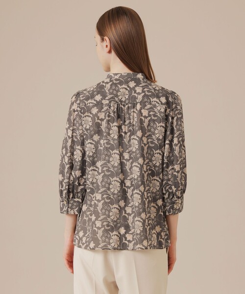 セール】【BIBURY FLOWER】シルエットバイブリーボイルブラウス