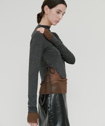 kiehtova | 【kiehtova】SMOOTH SIDE SLIT TOPS/スムース サイドスリット トップス KTWR45　※(Tシャツ/カットソー)