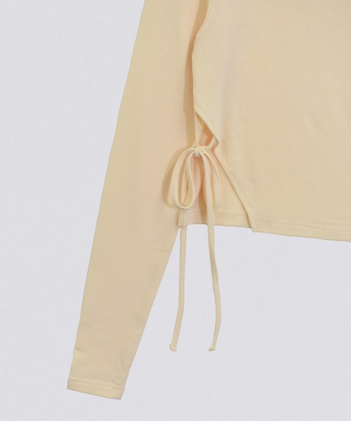 kiehtova（キエトヴァ）の「【kiehtova】SMOOTH SIDE SLIT TOPS/スムース サイドスリット トップス KTWR45（Tシャツ/カットソー・レディース・グレー/アイボリー/ブラック・FREE）」の17枚目の写真