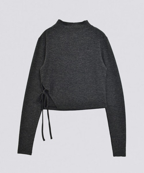 kiehtova（キエトヴァ）の「【kiehtova】SMOOTH SIDE SLIT TOPS/スムース サイドスリット トップス KTWR45（Tシャツ/カットソー・レディース・グレー/アイボリー/ブラック・FREE）」の7枚目の写真