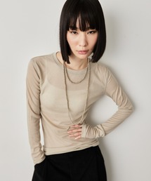 HANNE（アン）の「シアーロングスリーブTEE（Tシャツ/カットソー）」