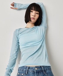 HANNE（アン）の「シアーロングスリーブTEE（Tシャツ/カットソー）」