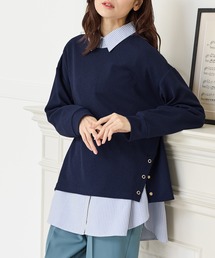 サイド釦使いトップス