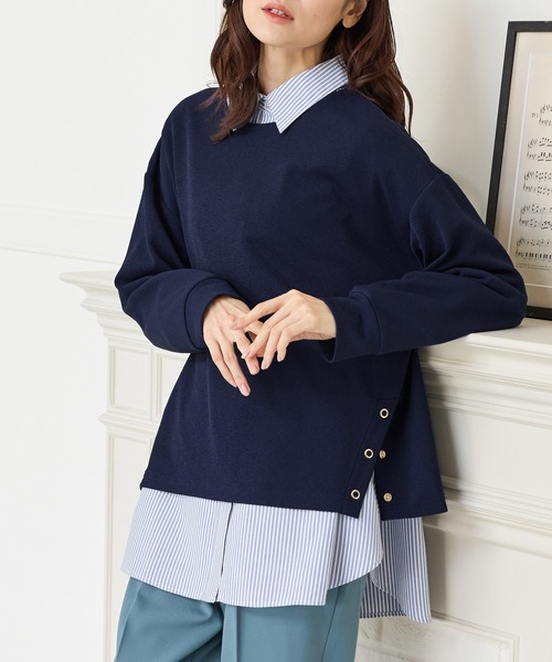 サイド釦使いトップス（Tシャツ/カットソー）｜Honeys（ハニーズ）の