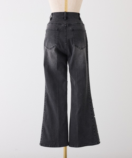 新品未使用⭐︎ANIECA アニーカ　ルーズフレアデニムパンツ　インディゴ　38 S/Mサイズ展開】美脚ストレッチフレアデニム（デニムパンツ）｜one