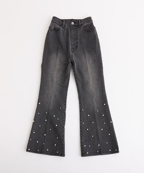 新品未使用⭐︎ANIECA アニーカ　ルーズフレアデニムパンツ　インディゴ　38 S/Mサイズ展開】美脚ストレッチフレアデニム（デニムパンツ）｜one