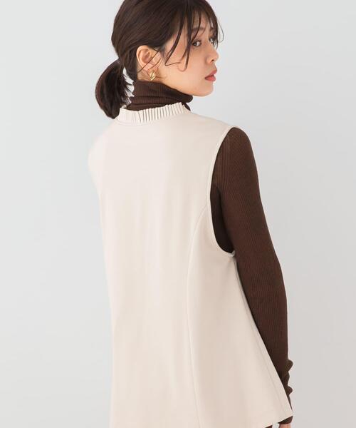 FORFORMO FORMO ベスト ジレ セール】F by ROSSO プリーツデザインジレ（ベスト）｜F by