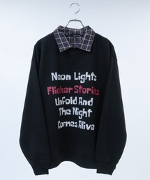 Jungle Storm（ジャングルストーム）の「【13】フェイクシャツレイヤード フロントプリント トレーナー（スウェット）」