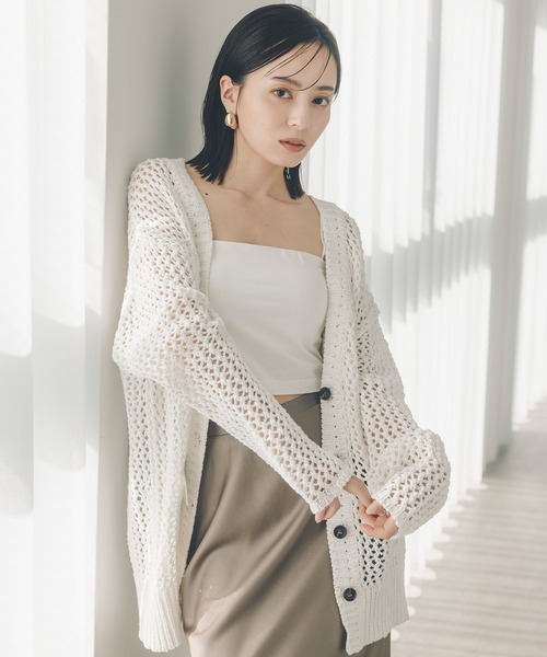 anuans（アニュアンス）の「カップインキャミソールベアトップ（キャミソール・レディース・ホワイト/ブラック・MEDIUM/SMALL）」の17枚目の写真