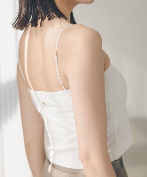 anuans（アニュアンス）の「カップインキャミソールベアトップ（キャミソール・レディース・ホワイト/ブラック・MEDIUM/SMALL）」の3枚目の写真