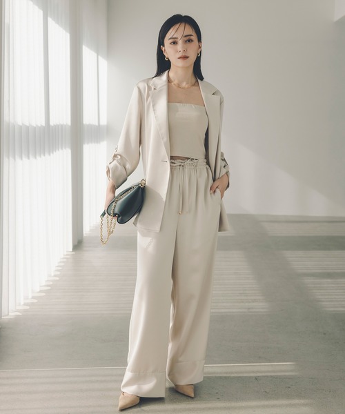 anuans（アニュアンス）の「カップインキャミソールベアトップ（キャミソール・レディース・ホワイト/ブラック・MEDIUM/SMALL）」の21枚目の写真