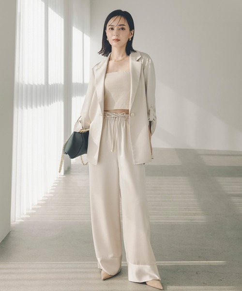 anuans（アニュアンス）の「カップインキャミソールベアトップ（キャミソール・レディース・ホワイト/ブラック・MEDIUM/SMALL）」の22枚目の写真