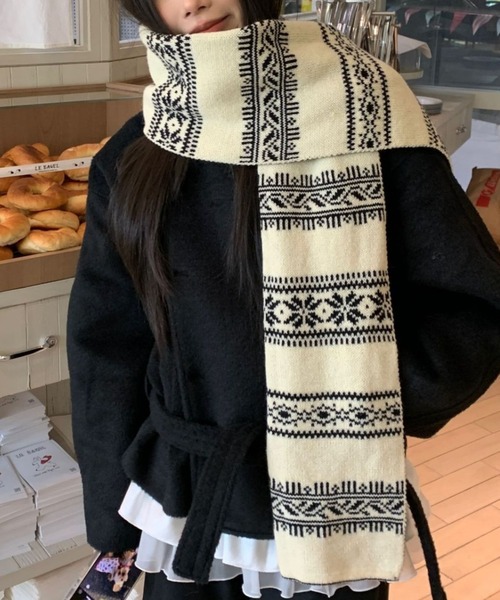 セール】フェアアイル柄マフラー（マフラー）｜SHEPP（シープ