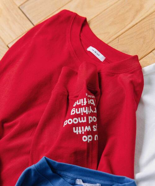 nop de nod(ノップドゥノッド)の「USコットン袖ロゴロングスリーブTシャツ(Tシャツ/カットソー・レディース・ブラック/オフホワイト/レッド/ダークブルー・M)」の10枚目の写真