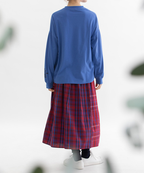 nop de nod(ノップドゥノッド)の「USコットン袖ロゴロングスリーブTシャツ(Tシャツ/カットソー・レディース・ブラック/オフホワイト/レッド/ダークブルー・M)」の12枚目の写真