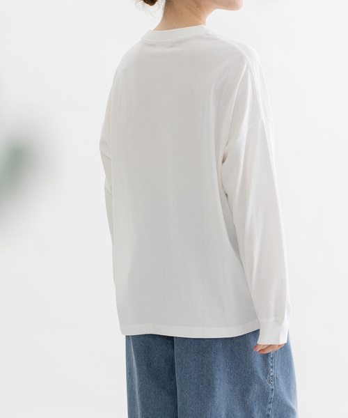 nop de nod(ノップドゥノッド)の「USコットン袖ロゴロングスリーブTシャツ(Tシャツ/カットソー・レディース・ブラック/オフホワイト/レッド/ダークブルー・M)」の18枚目の写真