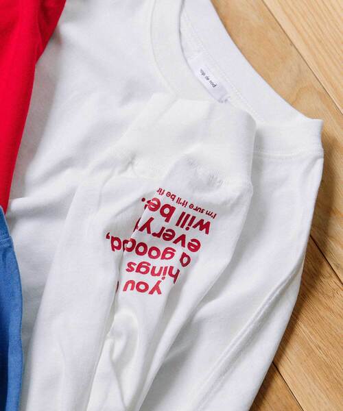 nop de nod(ノップドゥノッド)の「USコットン袖ロゴロングスリーブTシャツ(Tシャツ/カットソー・レディース・ブラック/オフホワイト/レッド/ダークブルー・M)」の19枚目の写真