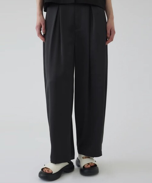 RIM.ARK/リムアーク】Round silhouette satin PT/ラウンドシルエット