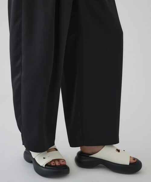 新品未使用/RIM.ARK/Round silhouette PT/パンツ RIM.ARK/リムアーク】Round silhouette satin PT/ラウンド