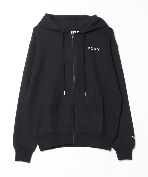 ROXY（ロキシー）の「ロキシー ROXY HISTORICAL LOGO ZIP FOODIE（パーカー・レディース・ブラック/グレー・S/M/L）」の2枚目の写真