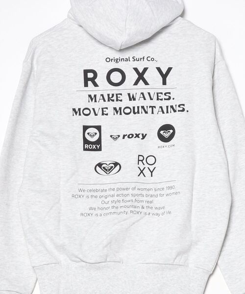 ROXY（ロキシー）の「ロキシー ROXY HISTORICAL LOGO ZIP FOODIE（パーカー・レディース・ブラック/グレー・S/M/L）」の3枚目の写真
