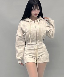 FOLLOWIN（フォロウィン）の「【 セットアップ 】ジップアップパーカー＆ショートパンツ（セットアップ）」