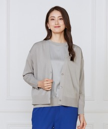 LE SOUK（ルスーク）の「シルキーライクVネックニットカーディガン（カーディガン/ボレロ）」