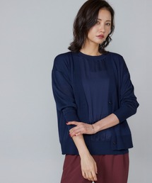 LE SOUK（ルスーク）の「シルキーライクVネックニットカーディガン（カーディガン/ボレロ）」