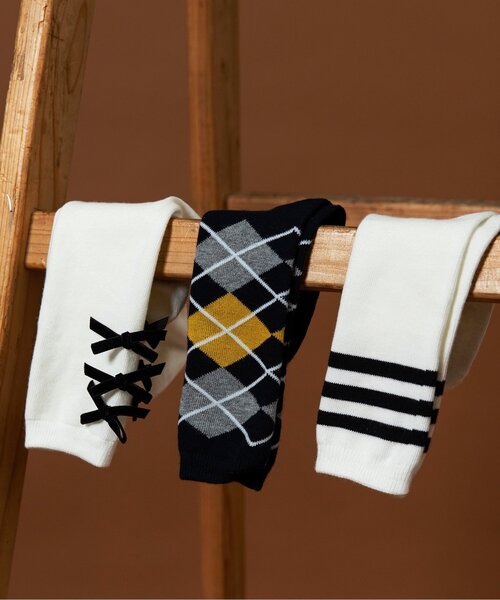 BREEZE（ブリーズ）の「ハイソックス（ソックス/靴下・キッズ・オフホワイト/ネイビー/アイボリー・15 /18/21）」の7枚目の写真