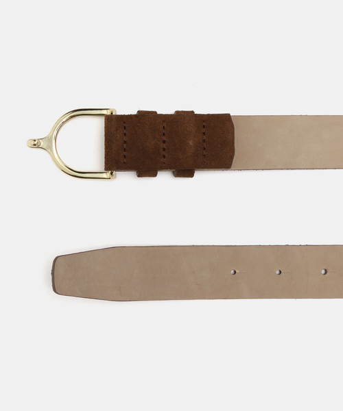 La TOTALITE(ラトータリテ)の「LEFIJE/レフィエ モチーフバックル スエードベルト(ベルト・レディース・ブラウン・FREE)」の3枚目の写真