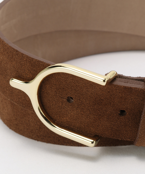 La TOTALITE(ラトータリテ)の「LEFIJE/レフィエ モチーフバックル スエードベルト(ベルト・レディース・ブラウン・FREE)」の5枚目の写真