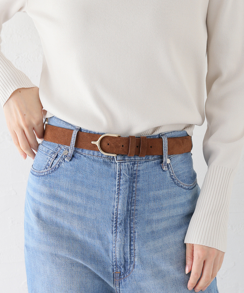 La TOTALITE(ラトータリテ)の「LEFIJE/レフィエ モチーフバックル スエードベルト(ベルト・レディース・ブラウン・FREE)」の6枚目の写真