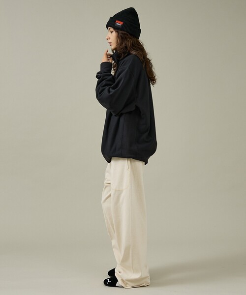 NANGA(ナンガ)の「【NANGA/ナンガ】BOX LOGO BULKY BEANIE/ビーニー/ニット帽/ユニセックス/N2532-3C059A(ニットキャップ/ビーニー・メンズ・グレー/ブラック/ベージュ/オレンジ/マスタード・フリー)」の6枚目の写真