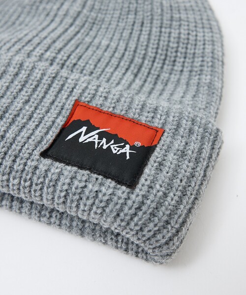 NANGA(ナンガ)の「【NANGA/ナンガ】BOX LOGO BULKY BEANIE/ビーニー/ニット帽/ユニセックス/N2532-3C059A(ニットキャップ/ビーニー・メンズ・グレー/ブラック/ベージュ/オレンジ/マスタード・フリー)」の21枚目の写真