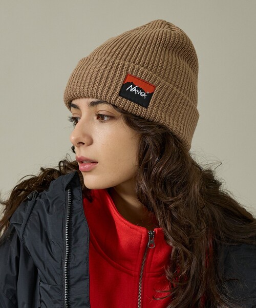 NANGA(ナンガ)の「【NANGA/ナンガ】BOX LOGO BULKY BEANIE/ビーニー/ニット帽/ユニセックス/N2532-3C059A(ニットキャップ/ビーニー・メンズ・グレー/ブラック/ベージュ/オレンジ/マスタード・フリー)」の16枚目の写真