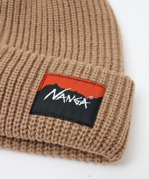 NANGA(ナンガ)の「【NANGA/ナンガ】BOX LOGO BULKY BEANIE/ビーニー/ニット帽/ユニセックス/N2532-3C059A(ニットキャップ/ビーニー・メンズ・グレー/ブラック/ベージュ/オレンジ/マスタード・フリー)」の14枚目の写真